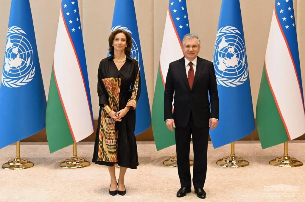 Президент Республики Узбекистан и генеральный директор ЮНЕСКО обсудили новые возможности взаимовыгодного сотрудничества